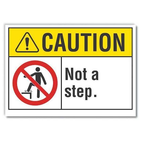 Caution Sign, 7 in H, 10 in W, Reflective Sheeting, Vertical Rectangle, English, LCU3-0085-RD_10x7