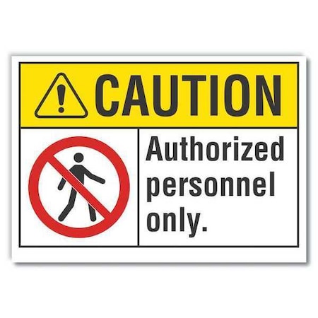 Caution Sign, 10 in H, 14 in W, Reflective Sheeting, Horizontal, English, LCU3-0079-RD_14x10