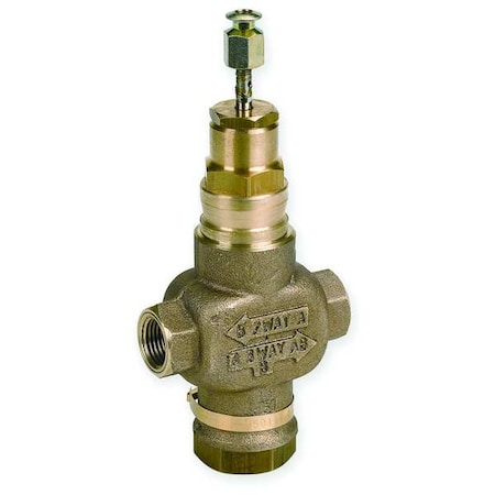 Two-Way Globe Valve,3/4 In NPT,7.3 Cv