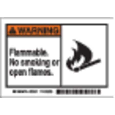 Equipment Label, 3 1/2 in Height, 5 in Width, Polyester, Horizontal Rectangle, English