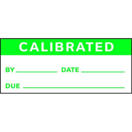 Calibration Label, ENG, Green/White, PK350, TCSL2-21003