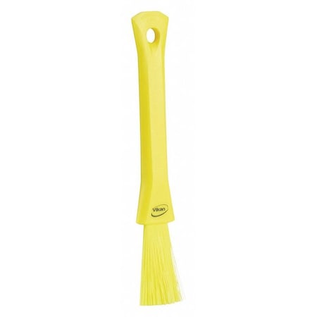 1 13/16 in W Detail Brush, Soft, 5 51/64 in L Handle, 8 5/64 in L Brush, Yellow, Plastic