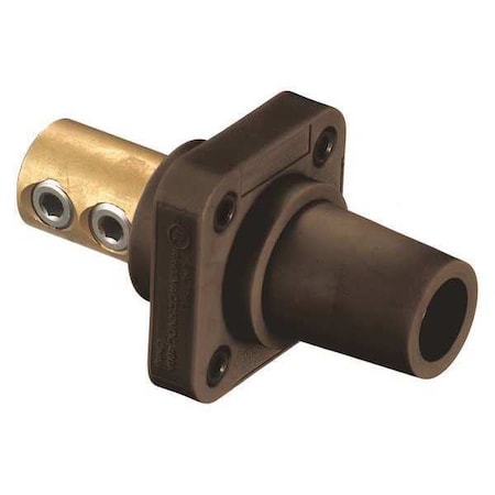Receptacle, Brown, Female, Double Set Screw