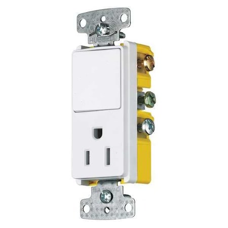 Combination Device, Switch/Receptacle, 15A