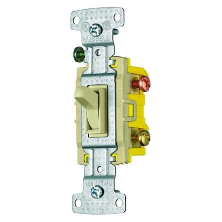 Wall Switch,15A,Ivory,3-Way Type,1/2 HP