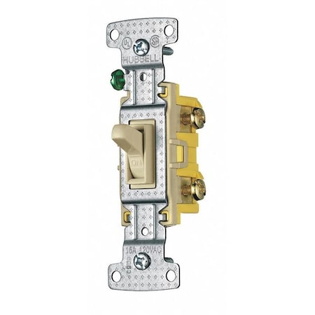 Wall Switch,15A,Ivory,1-Pole Type,1/2 HP