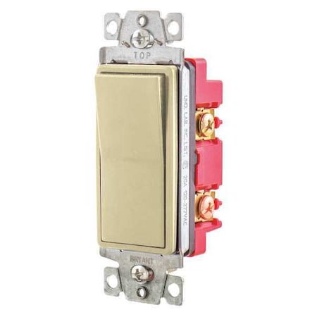 Wall Switch,20A,Ivory,4-Way Type,Rocker