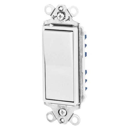 Wall Switch,15A,White,3-Way Type,Rocker