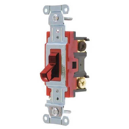 Wall Switch,20A,Red,4-Way Type,Toggle