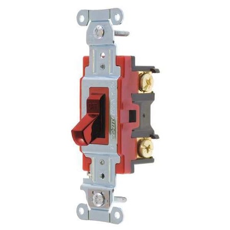 Wall Switch,20A,Red,2-Pole Type,Toggle