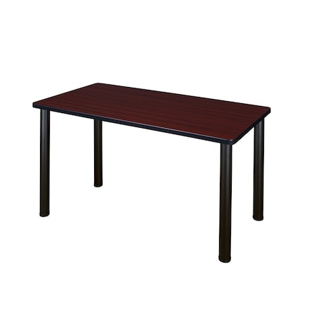 Regency Kee 48 x 24 in. Training Seminar Table- Mahogany Top, Black Legs