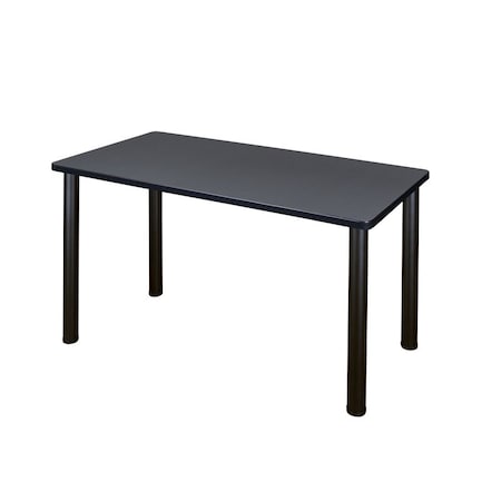 Regency Kee 48 x 24 in. Training Seminar Table- Grey Top, Black Legs