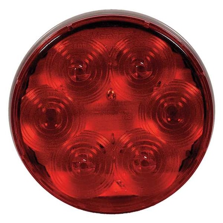 Stop/Tail/Turn Light,LED,Red,4-1/4 Dia
