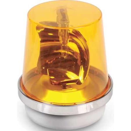 Warning Light, Amber, 40W Halogen, 120V AC, 75 FPM, 6 in Dia., 1/2 in NPT Pipe