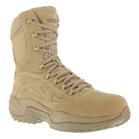 Men's 8-Inch Work Boot, 10 1/2, Composite Toe, 8 in H, Desert Tan, RB8894