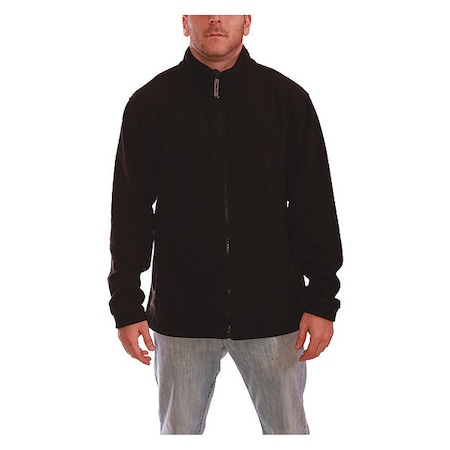 Men's Jacket, Polyester/Nylon, Zipper, Black, 2XL