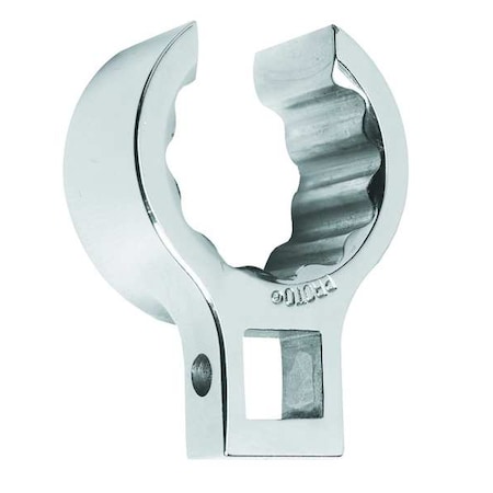 3/8" Drive, SAE 13/16" Crowfoot Socket Wrench, Flare Nut Head, Full Polish Finish