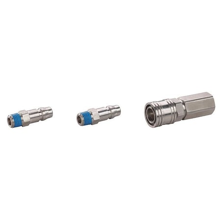 Coupler/Plug Kit,NPT,1/4,304 SS