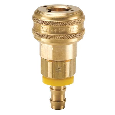 Coupler Body,Brass,Push On,25 cfm