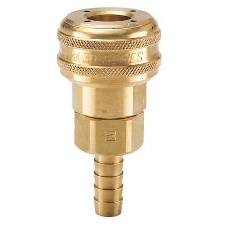 Coupler Body,Brass,Hose Barb,110 cfm