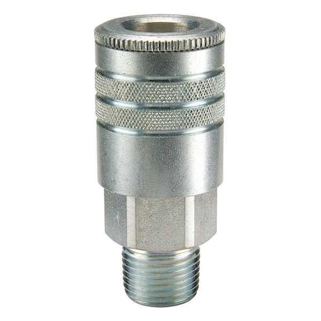 Coupler Body,Steel,MNPT,3/8 In. Pipe