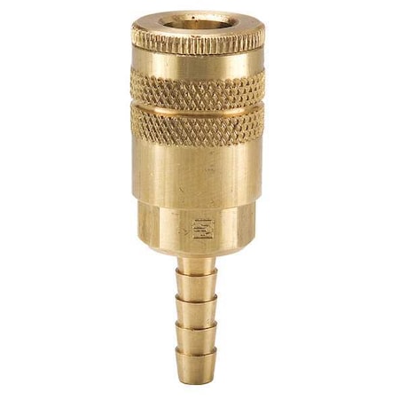 Coupler Body,Brass,Hose Barb,25 cfm