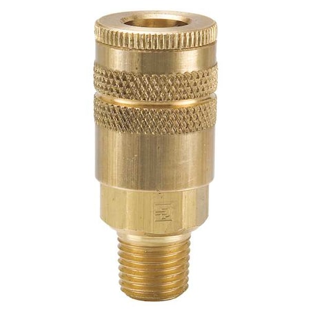 Coupler Body,Brass,MNPT,1/8 In. Pipe