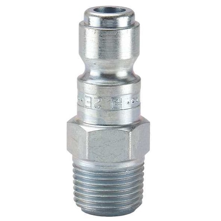 Coupler Plug,Steel,MNPT,3/8 In. Pipe