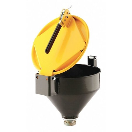 Drum Funnel,Yellow,13" H,11-1/4" dia.