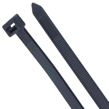 Cable Tie, 36 in L, 10.30 in Max Bundle Dia., Black, Nylon 6/6, 175 lb Strength, 10 PK