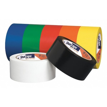 Floor Marking Tape, Vinyl, Solid, Yellow, 2 in W., 4.524IN L., 5.2 mil Thickness, 24 PK