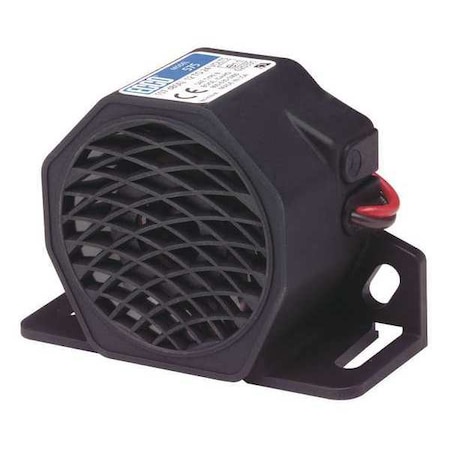Back Up Alarm,Drawn 1A,2-51/64" H,Black