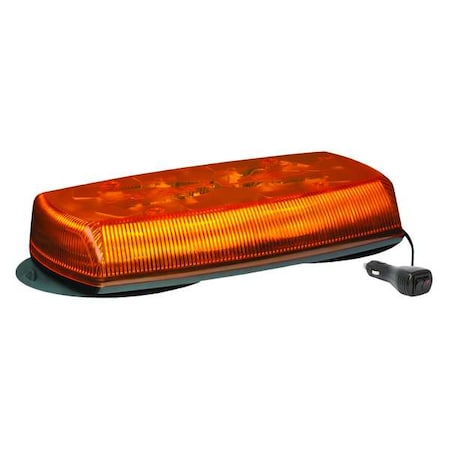 Mini Lightbar, LED, Amber, Magnetic, 8 Heads