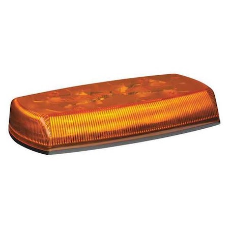 Mini Lightbar, Amber, Permanent, 8 Heads