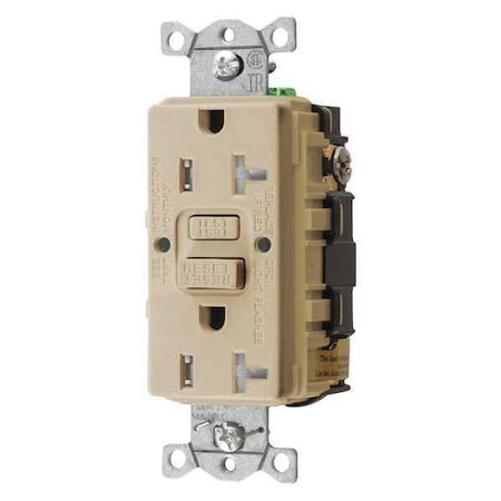 GFCI Rceptcle, Commer., Ivry, 20A, 1 HP