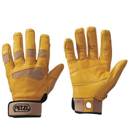 Rappelling Glove, Hook-and-Loop, Beige, M, 1 PR