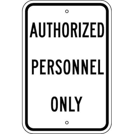 Parking Sign, 12 in W, 18 in H, English, Aluminum, White