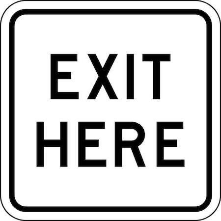 Exit Sign For Parking Lots, 18 in H, 18 in W, Aluminum, Square, English, LR7-66-18HA
