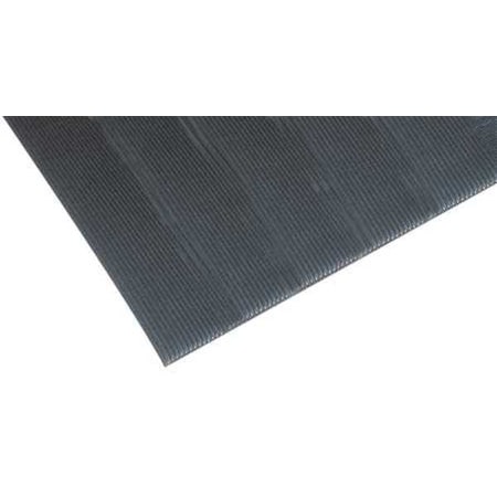 Antifatigue Mat, 3 ft. L x 2 ft. W, 1/2" Thickness, Closed Cell PVC Foam, Corrugated, Black