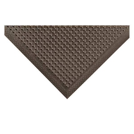 Antifatigue Mat, 3 ft. L x 2 ft. W, 1/2" Thickness, Closed Cell PVC Foam, Bubble, Black