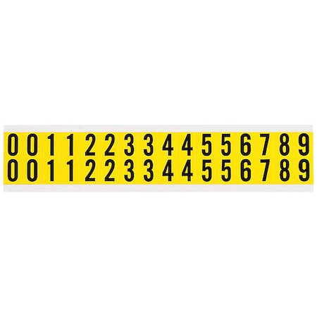 Number Label Set, Vinyl Cloth, 3/4 in H, 5/8 in W