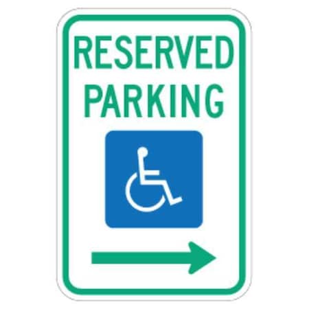 Reserved Parking Parking Sign,18" x 12, FD01R