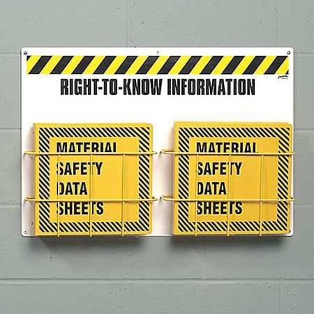Right to Know Center, Right-To-Know Information, Polypropylene/PVC Coated Steel, 29 in W, 20 in H