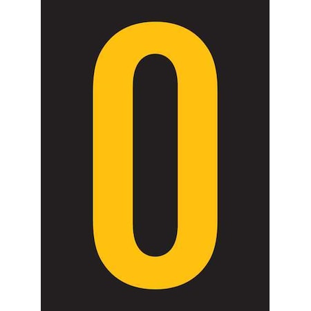 Number Label, Vinyl, 2-7/8 in H, 1-3/4 in W, 25PK