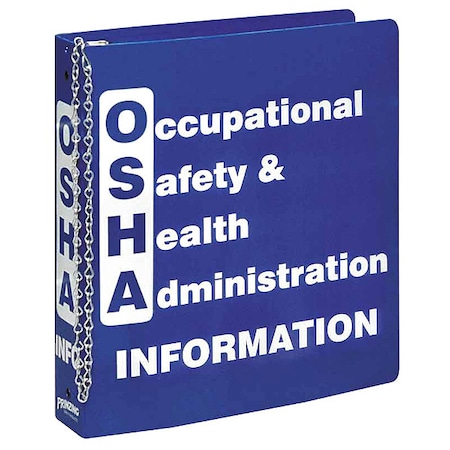 Binder, Occupational Safety and Health Administration Information, 10 1/2 in W, 11 5/8 in H