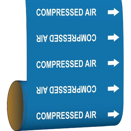 Pipe Marker,Compressed Air,Blue, 41456