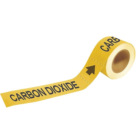 Pipe Marker,Carbon Dioxide,1 In.H