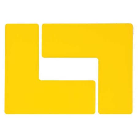 Floor Marking Tape, Polyester, Solid, Yellow, 3 in W., 8 mil Thickness, 20 PK