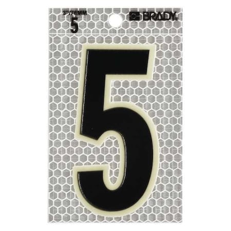 Number Label, 3-1/2 in H, 2-1/2 in W, PK10