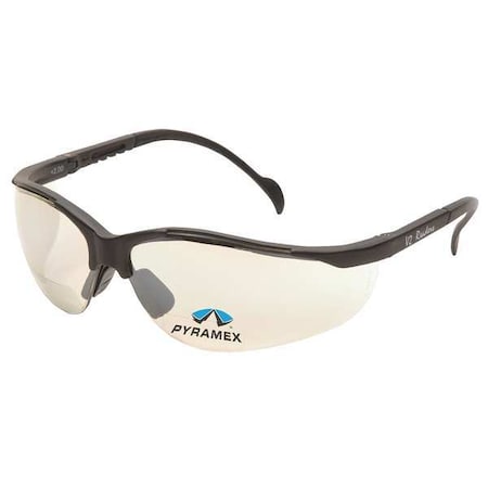 Venture II(R), Reader Safety Glasses, Anti-Scratch, Mirror Lens, Half-Frame, Wraparound